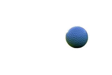 A lone golf ball in the stillness poised mid air before the perfect swing a symbol of focus on transparent background