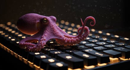 3D Octopus on Illuminated Keyboard