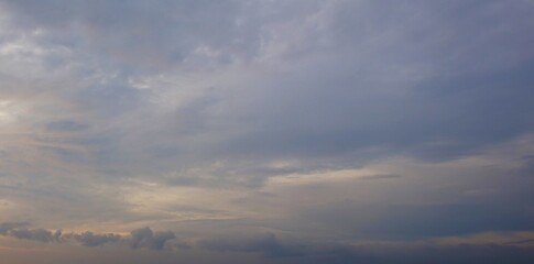 Evening sky with black clouds, suitable for background