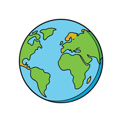 earth globe vector illustration