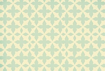 Subtle vintage teal and beige quatrefoil pattern on textured background, craft, home decor