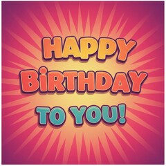 Illustration: Happy Birthday to You Retro Pixel Art Greeting Card