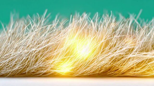 Biological Hair Growth Structure with Glowing Elements	
 - AI
