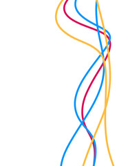abstract colorful wave line red blue yellow