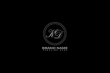 Elegant KD Monogram Logo Design | Luxury Brand Initials Emblem
