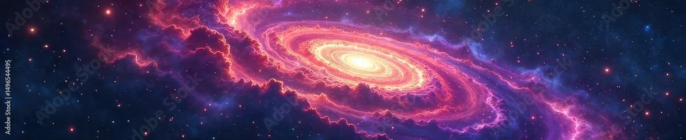 Canvas Prints a swirling nebula, vast and cosmic, representing the infinite possibilities and predetermined paths 