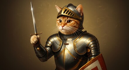 Illustration of Knight Cat in Shining Armor