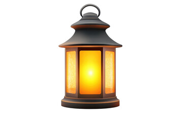 An enchanting lantern casting a warm glow beckoning storytellers and dreamers in the night on transparent background