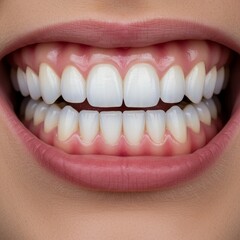 Fototapeta premium Photo Closeup Of Perfect White Teeth