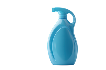 Sparkling blue cleaning spray bottle ready to tackle dirt and grime a symbol of cleanliness on transparent background