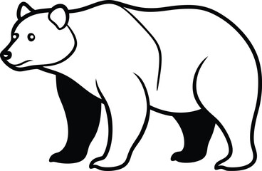 vector illustration of a polar bear