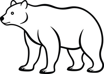 vector illustration of a polar bear