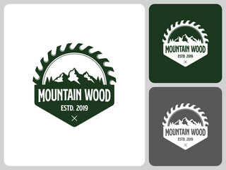 Obraz premium lumberjack logo vector design