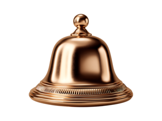 3D bell icon on transparent background