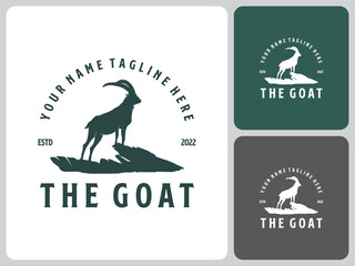 mountain goat logo vector design