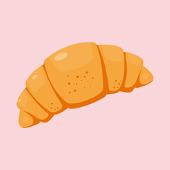 Croissant illustration, perfect for breakfast, French cuisine, or bakery themed designs.