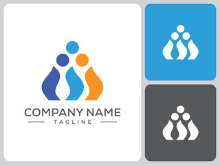 modern people group logo vector design