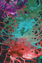 Colorful Abstract Fluid Art Background with Organic Texture and Vivid Details