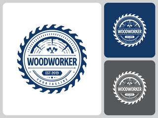 vector logo design woodworker