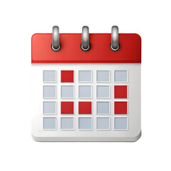 Wall calendar PNG icon isolated with transparent background