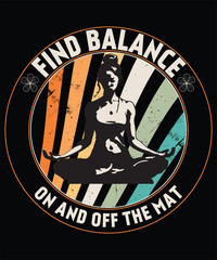 Find Balance On and Off The Mat Graphic Design © AMIN_CREATIVE