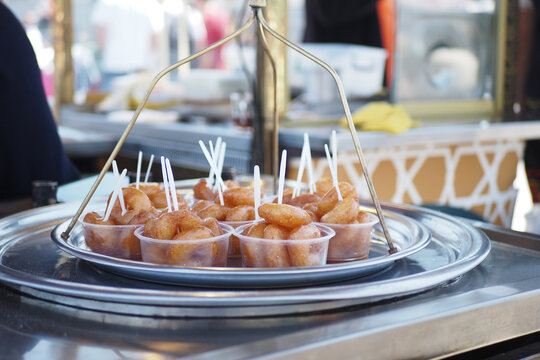  turkish donuts Lokma selling on street 