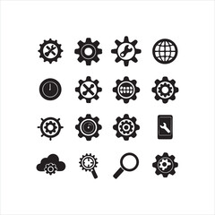 Technology and Settings Icon Set
