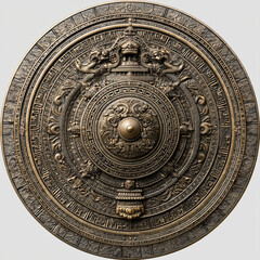 Fototapeta premium Chinese circle symbol commemorative coin of cultural element