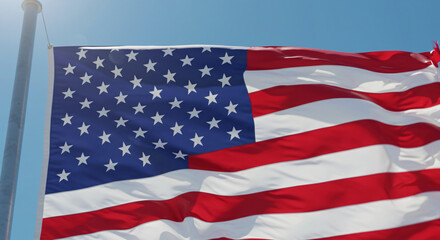 Obraz premium American Flag Waving in the Wind