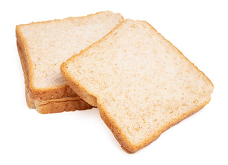 Top view delicious whole wheat bread isolated