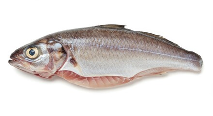 Obraz premium Photo of Fresh Whiting Fish on White Background