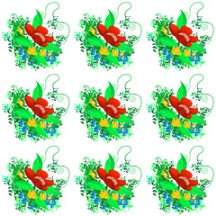 set of colorful splashes