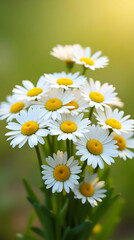 Fototapeta premium bunch of fresh white daisy flowers