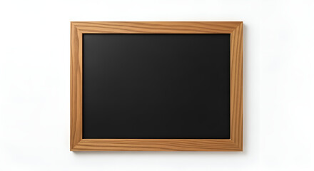 Reusable chalkboard slate for school use, framed in wood, centered on white