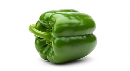 鮮やか緑のピーマン、光沢輝く 完熟野菜 スタジオ撮影. AI Generated