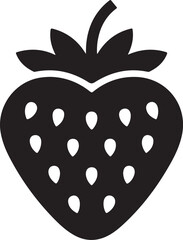 ruit berry food black silhouette icon vector 