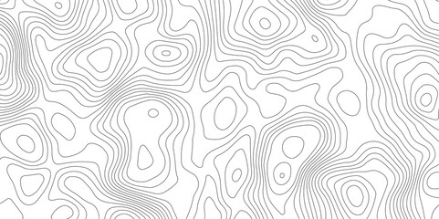 Fototapeta premium abstract topographic map with contour lines terrain in black and white style, illustrating elevation changes and geographical features with precision.