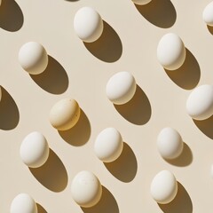 Pale eggs, sun-dappled pattern
