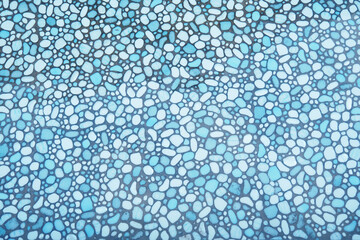 Obraz premium Blue abstract design with varied stone shapes
