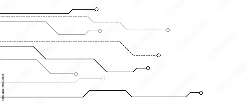 Fototapete vectors abstract connecting lines and dots. global communication technology background