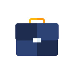 Blue Suitcase Vector Icon Isolated on White Background 