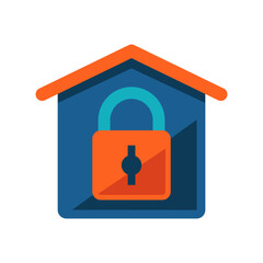 Lock Icon Button – Vector Illustration of Security and Privacy Symbol