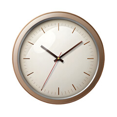 Wall clock PNG icon isolated with transparent background