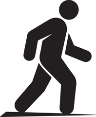 Walking man. Line icon. Editable stroke