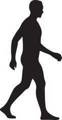 Walking man. Line icon. Editable stroke