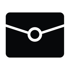 Message Icon – Envelope Email Symbol for Communication, Chat, Mail Notification, Messaging App UI, Contact Sign, Flat Design in Black on White Background