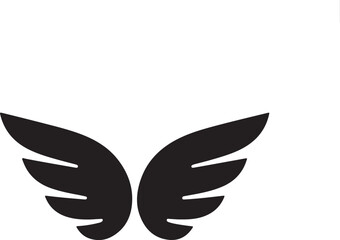 wings icon vector illustration silhouette on white background
