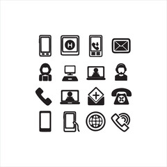 Communication Devices and Technology Icons