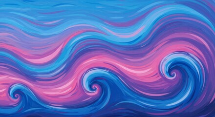 Pixel Art Illustration Abstract Swirl Wave Ocean Background