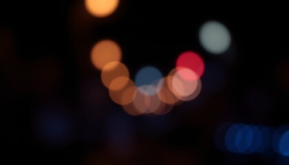 Fototapeta premium a nighttime cityscape through a window. blurred lights from cars are visible in the foreground, suggesting motion